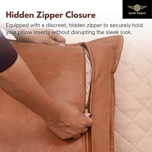 Miniatura 4 de Funda de almohada de piel de cordero Funda de cojín para sofá Fundas decorativas para sala de estar y dormitorio, 14 x 14 pulgadas Caja marrón