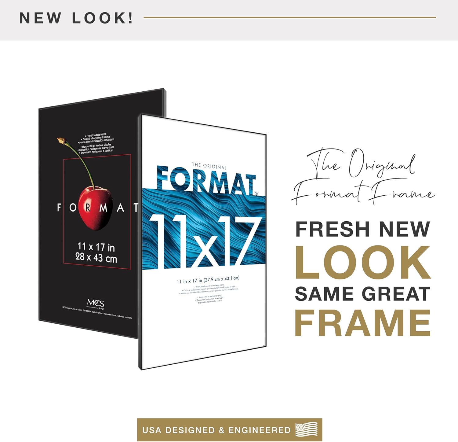 MCS Format 11x17 Picture Frame Black, Vertical & Horizontal Wall Hanging Large Picture Frame for Photos & Art Prints (6-Pack)