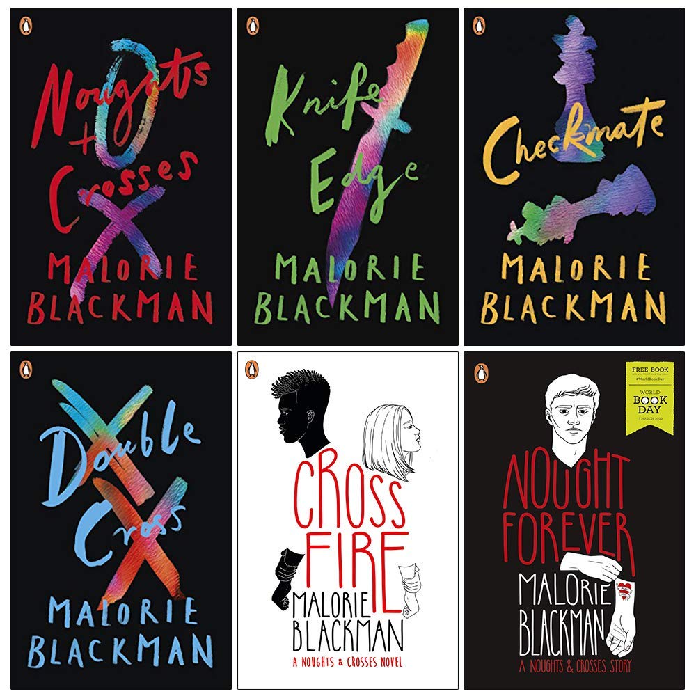 Noughts and Crosses Collection 6 Books Set By Malorie Blackman (Noughts & Crosses, Knife Edge, Checkmate, Double Cross, Crossfire, Nought Forever)