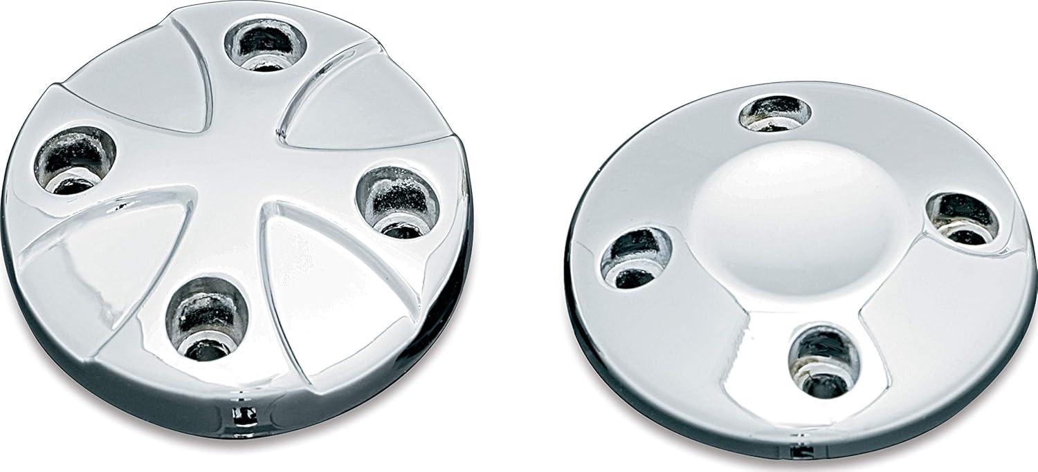 Kuryakyn 6243 Motorcycle Accent Accessory: Handlebar ISO Grip End Caps, Chrome, 1 Pair