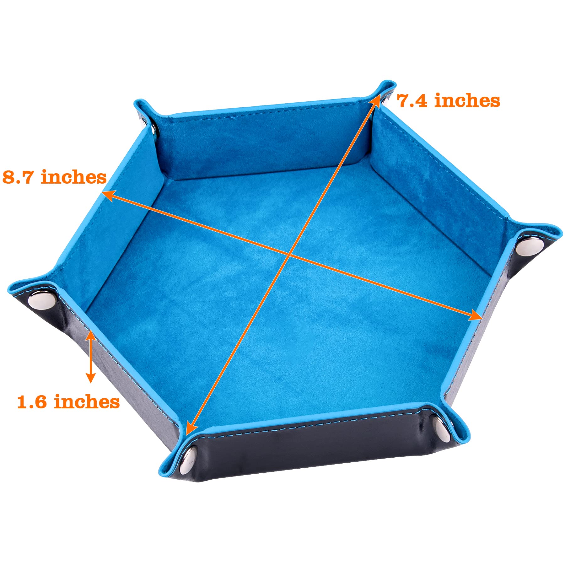 SIQUK 2 Pièces Plateau de Dés Pliable Cuir Velours pour Jeux de Table DND RPG (Violet, Bleu Ciel)