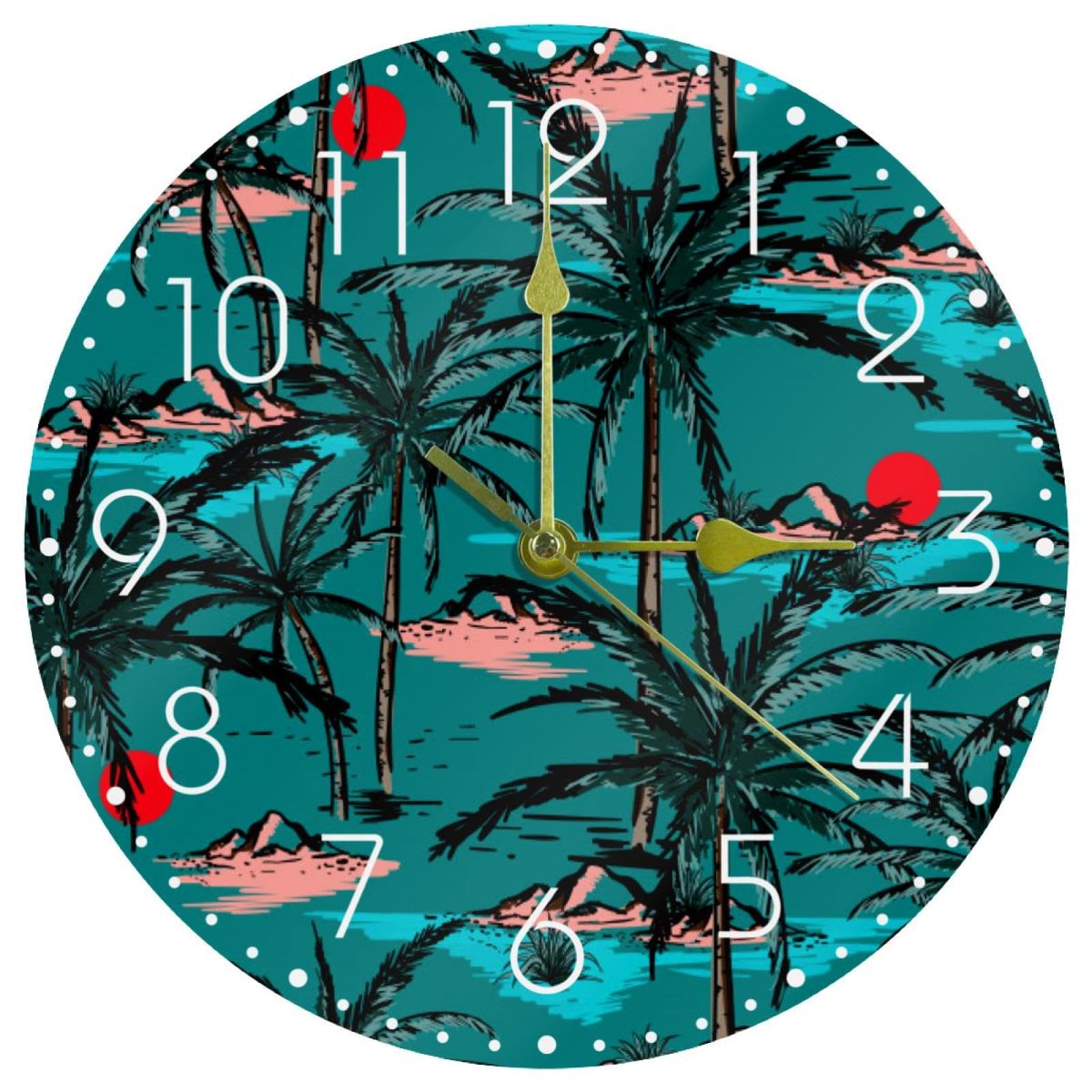 Horloge murale décorative acrylique pour une salle de bain zen et moderne