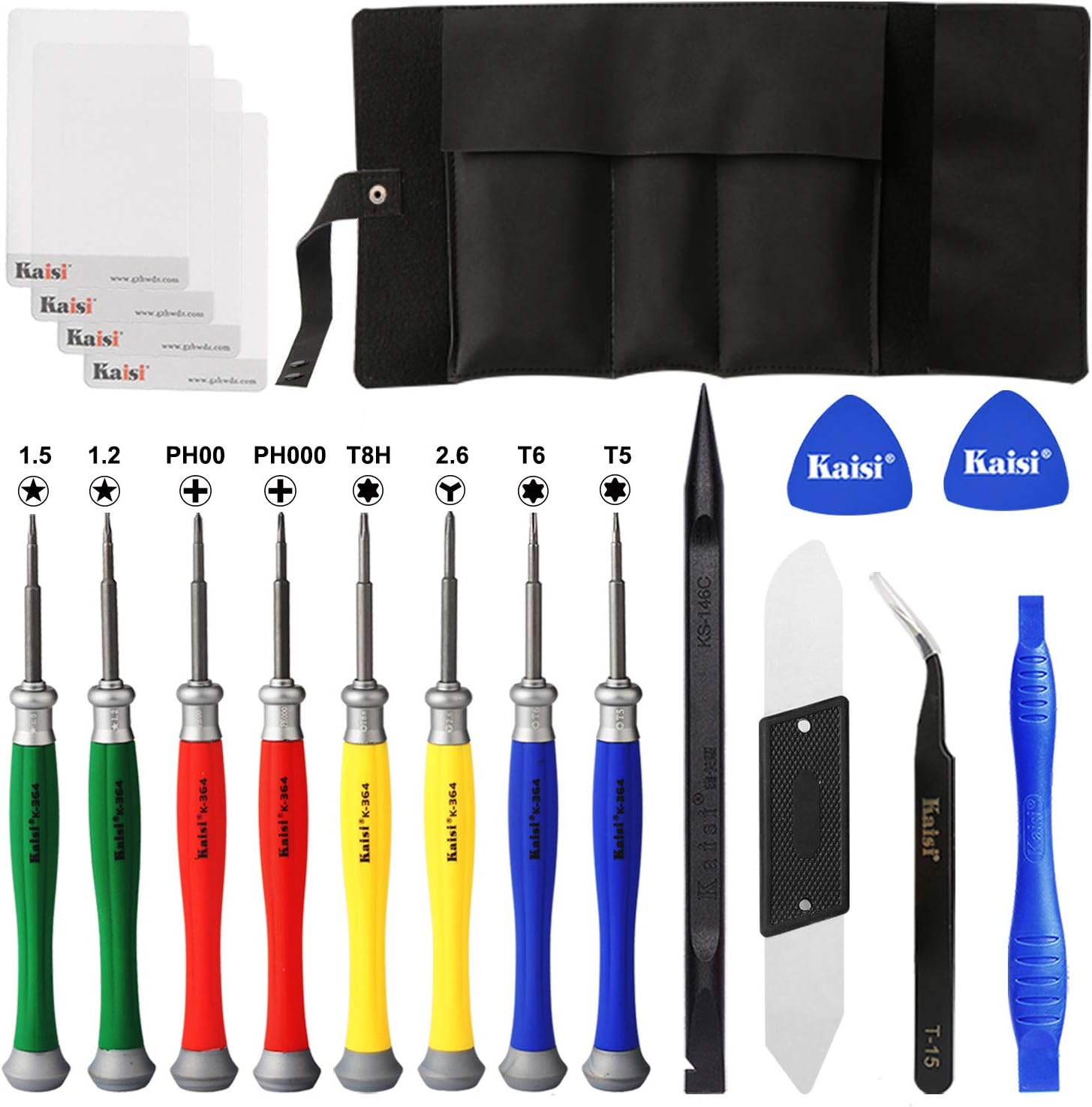 Kaisi 18 in 1 Professional MacBook Repair Tool Kit Precision MacBook Screwdriver Set, Pentalobe Screwdriver, Tri Wing, Torx and Phillips Screwdriver for MacBook Pro & MacBook Air with Retina Display
