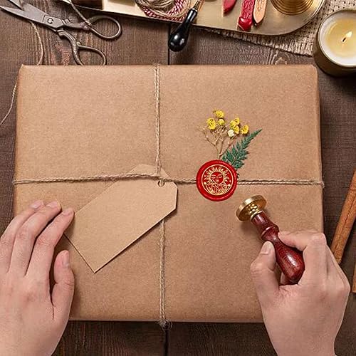 Miniatura 3 de CRASPIRE Sello de cera solar, sobre para tarjetas de felicitación, decoración de setas, álbumes de recortes, sello de sellado de 1.181 in, sello de