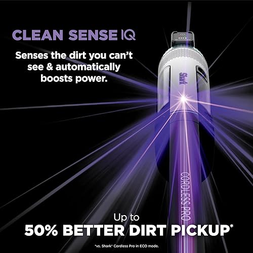 Miniatura 2 de Shark IZ540H Pro - Aspiradora inalámbrica (renovada con Clean Sense IQ, sello completo antialérgeno con filtración HEPA, cepillo PowerFins Plus,