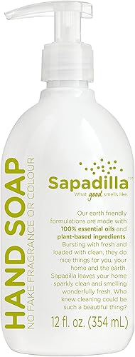 Miniatura 13 de Sapadilla Jabón de manos líquido biodegradable de pomelo + bergamota, bomba de 12 onzas, (paquete de 1)