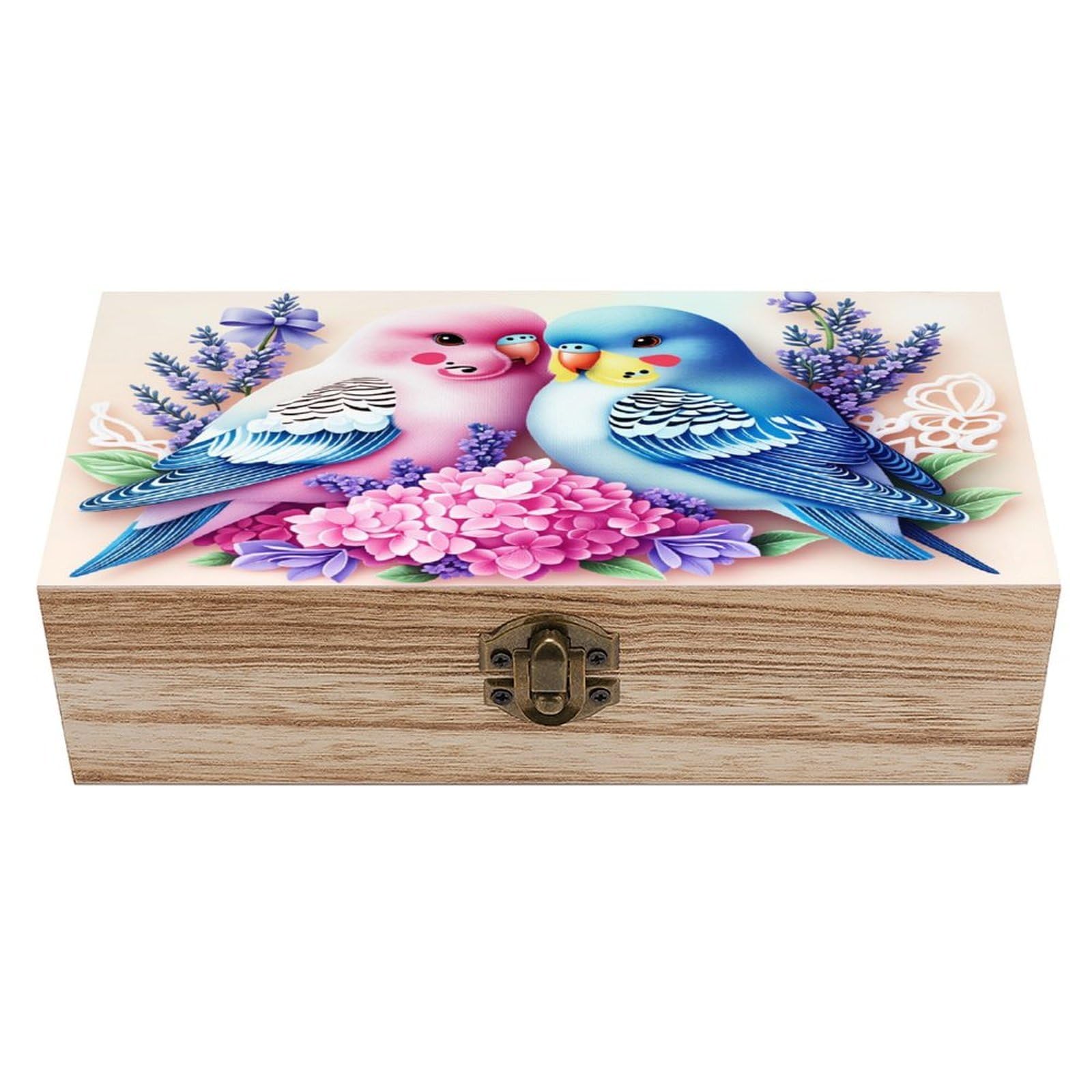 asbwuo Bird Vintage Wooden Keepsake Box