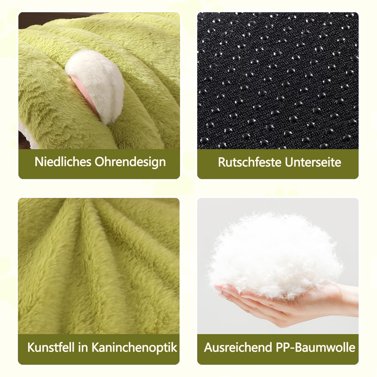 Galatée Katzenhöhlenbett, Haustierzelt Mit Rutschfestem Boden, Niedliches Katzenhaus, Weicher, Warmer Haustierunterschlupf, Weiches Und Bequemes Hundebett(L, Grau)