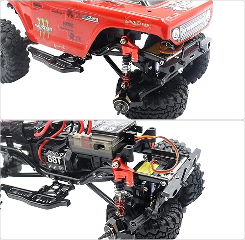 Miniatura 5 de Hobby Fans Amortiguador de choques de 1.654 in, 4 piezas de aluminio RC amortiguador para 124 Axial SCX24 AXI90081 Deadbolt RC Crawler Car Upgrades,