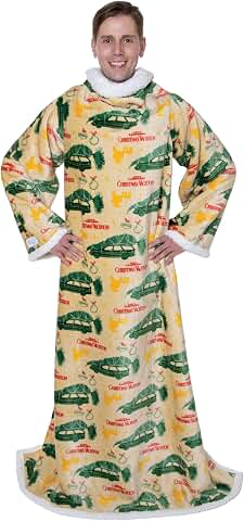 Snuggie Sherpa Christmas Vacation Original Wearable Blanket With Sleeves | Cozy Oversized Throw for Adult Men & Women, Machine Washable, Great Gift for Holidays, As Seen on TV, One Size, 71 x 54