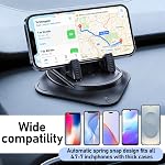 360 Support de téléphone rotatif de voiture de support de téléphone avec ressort Clip sans glissement de tableau de bord Support de téléphones Case-Amiendly Mount pour la navigation