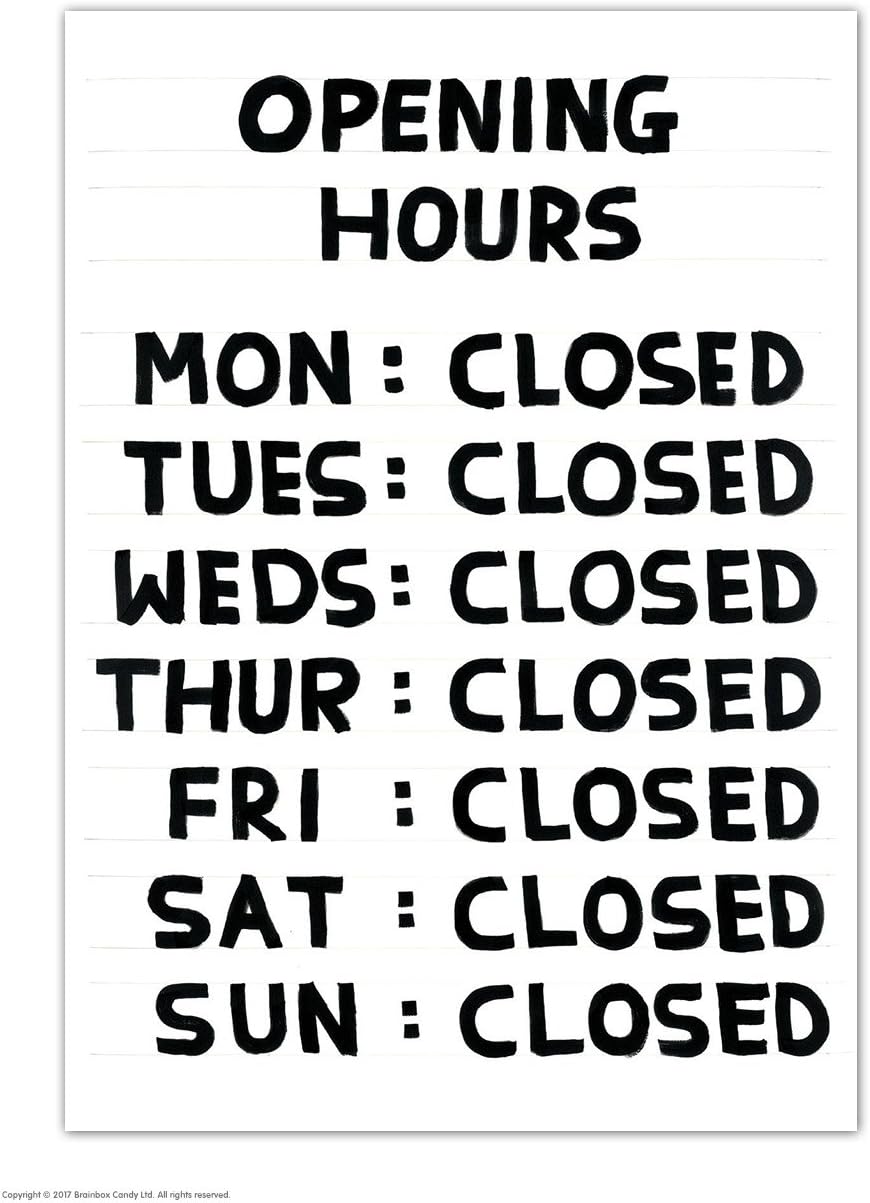 Brainbox Candy Official David Shrigley Postcard 'Opening