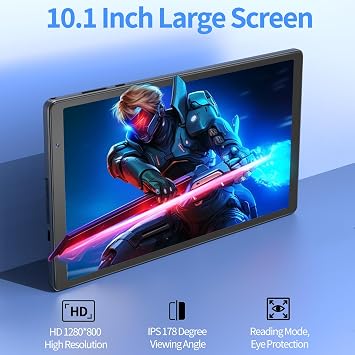 Tablet Android 10 inch, 32GB+1TB Expandable,HD IPS Screen