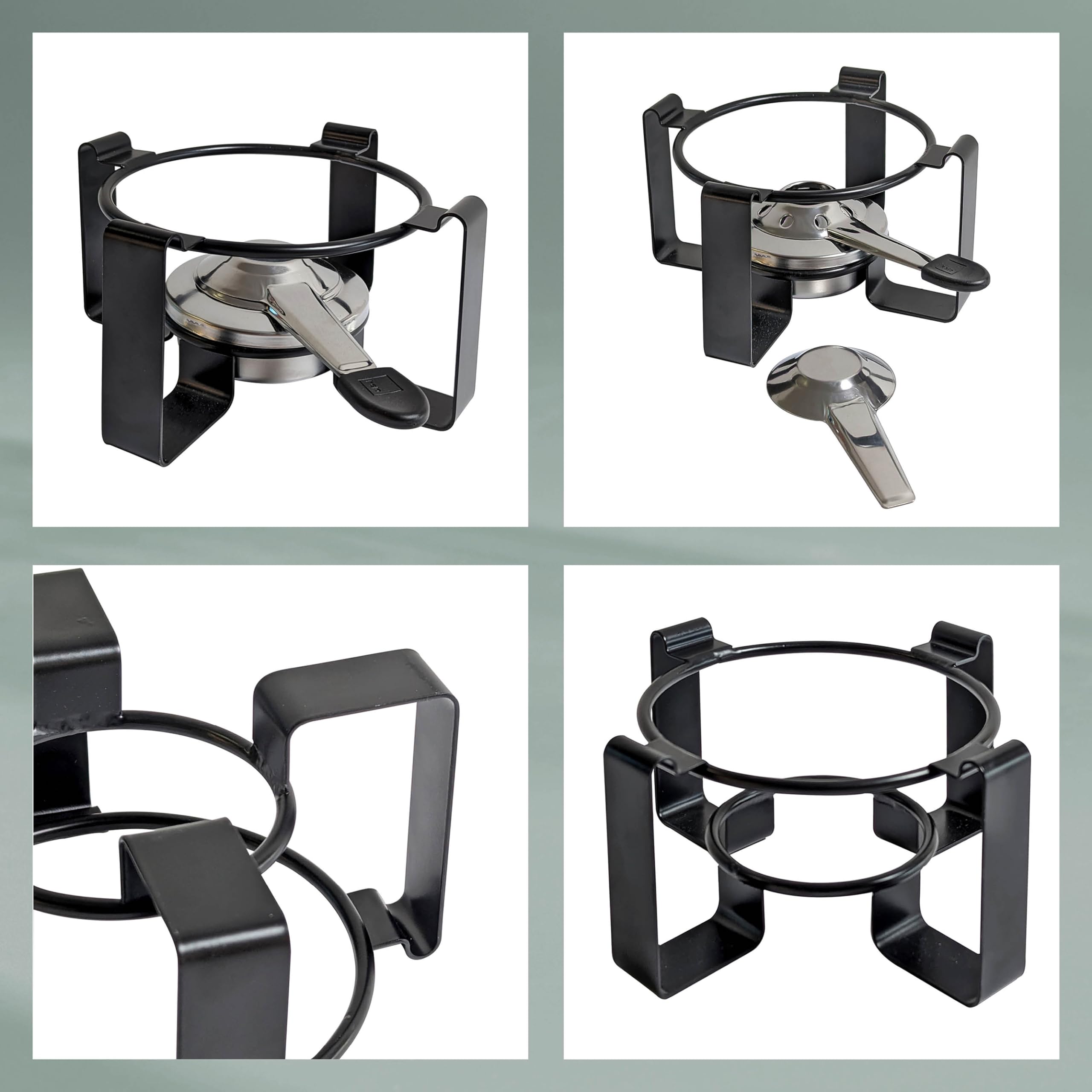 kela Fleischfondue Set 16tlg, Edelstahl Fondue für 6 Personen GUNTEN, Fondueset mit Brennpastenhalter, Gabeln, Gabelhalter,