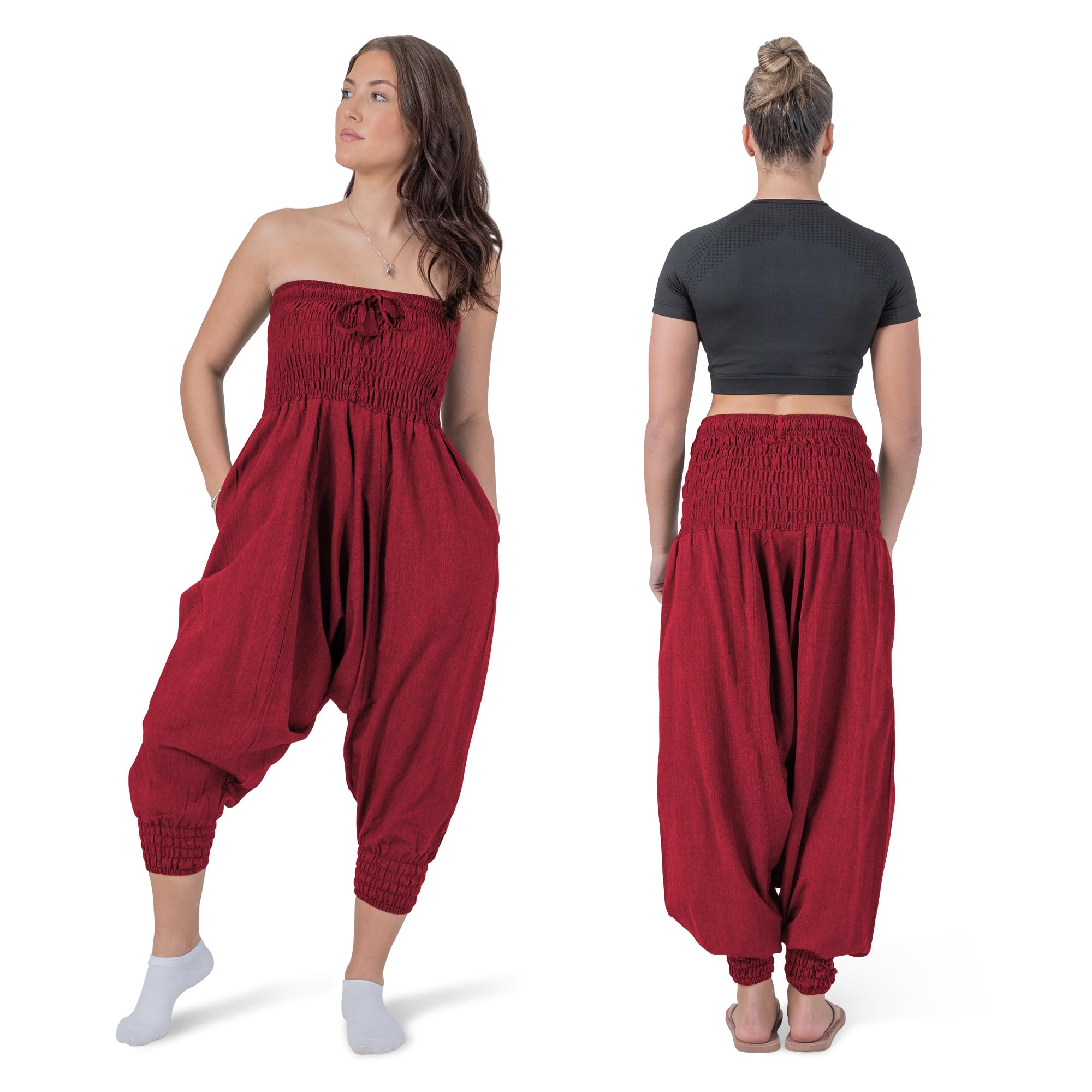 Shopoholic Fashion Pantaloni da Donna Semplici Hippy Harem Aladdin