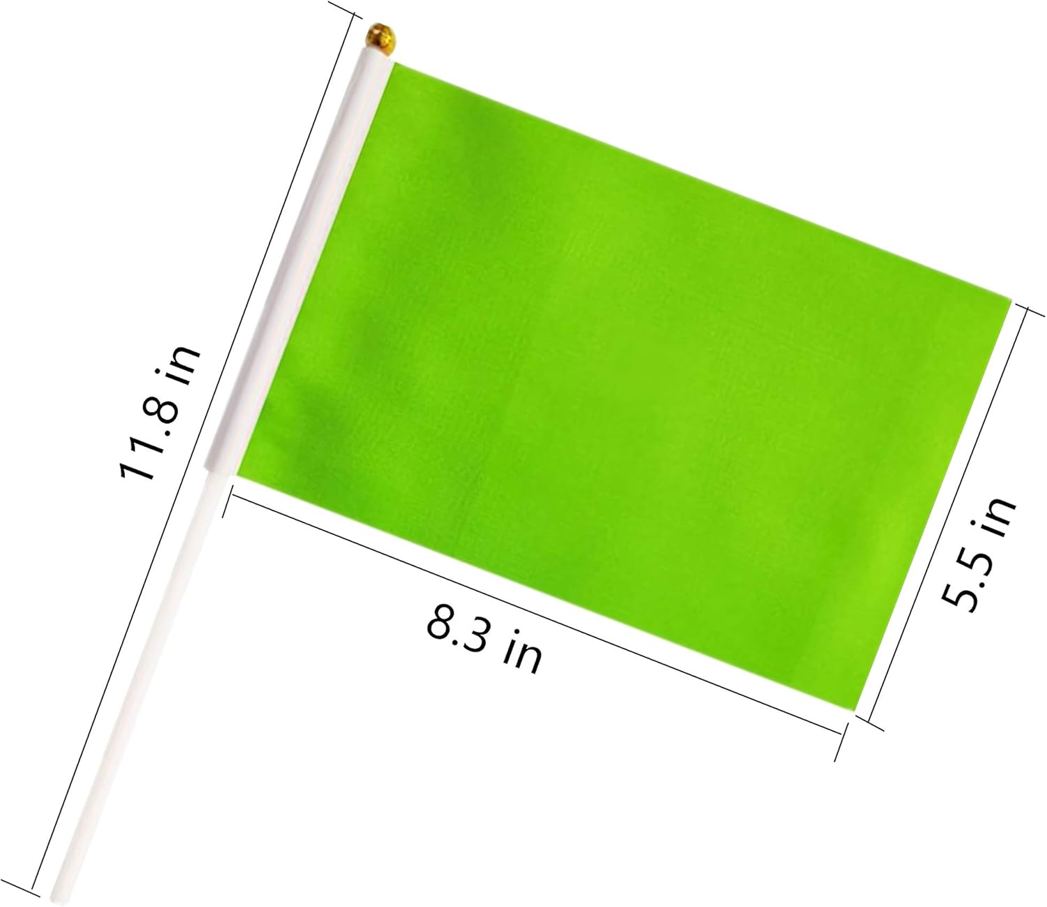 25 Pack Green Small Mini Flags On Sticks,Hand Held Solid Green DIY Graffiti Flag,Party Events Celebration,School,Grand Opening,Kids Birthday,Sports Clubs,Flower Pot - Image 3