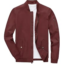 TBMPOY Mens Bomber Jacket Lightweight Zip Up Windbreaker Casual Stylish