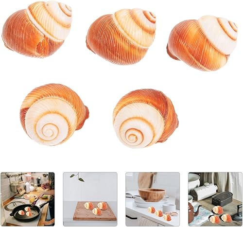 Miniatura 9 de Yardwe Bandeja decorativa para hornear de caracol francés, plato de cocina para mariscos, decoración francesa, conchas de caracol para restaurante,