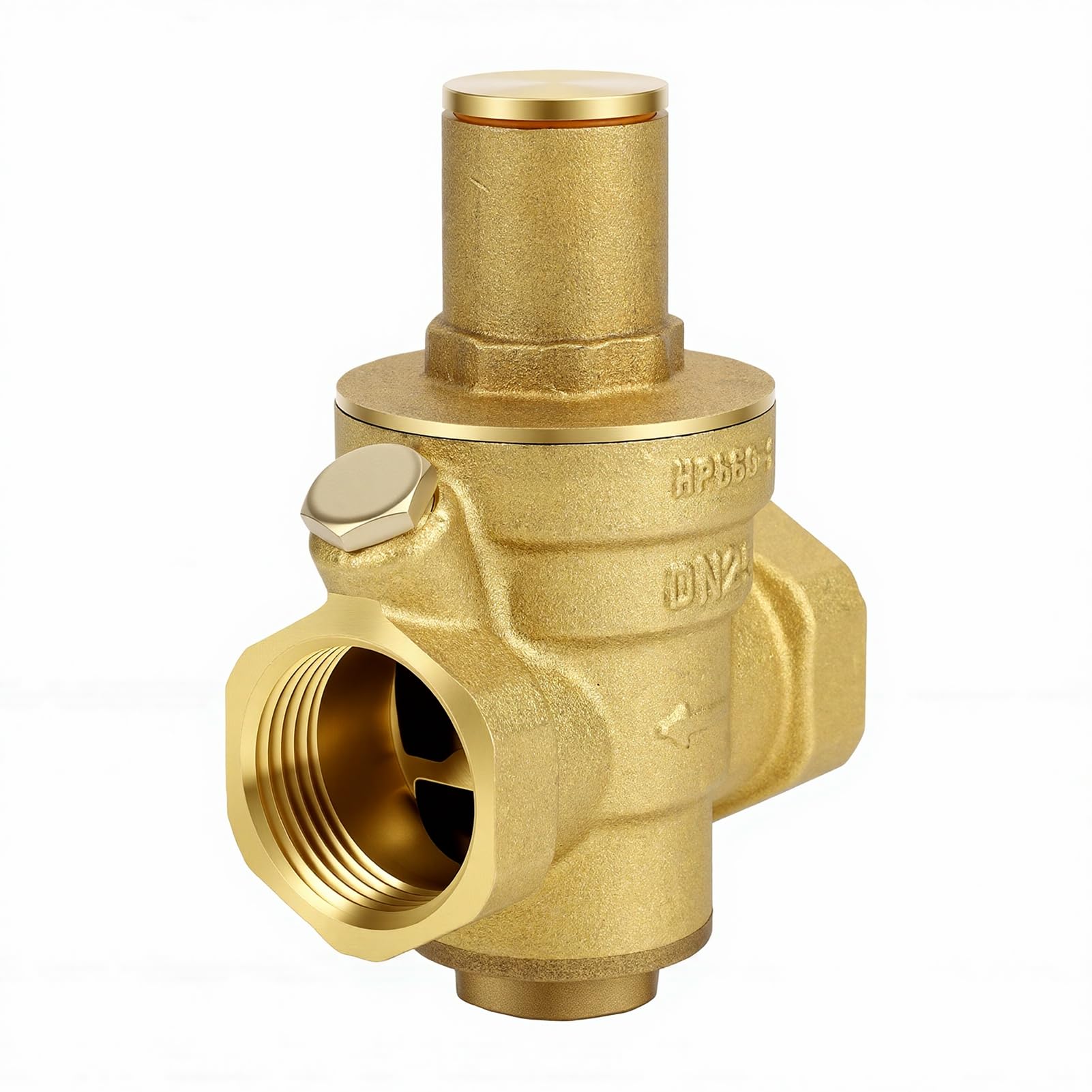 Focket Regulator Ciśnienia Wody 1 Cal, Mosiądz, Reduktor Ciśnienia DN25, | Regulowany reduktor ciśnienia wody do pojazdów kempingowych, domu, oczyszczacza, kranu, podgrzewacza wody, z mosiężnym