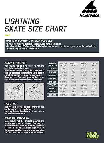 Miniatura 7 de Rollerblade Lightning - Patines en línea urbanos para hombre, color negro y lima