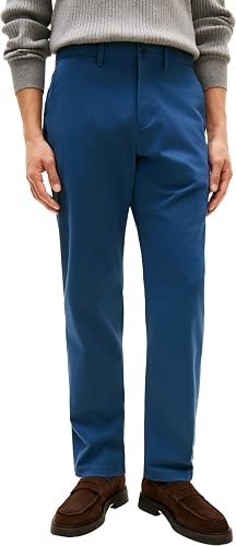 Tommy Hilfiger Pantalón Chino Hombre Harlem Essential Twill Tapered Fit, Azul (A