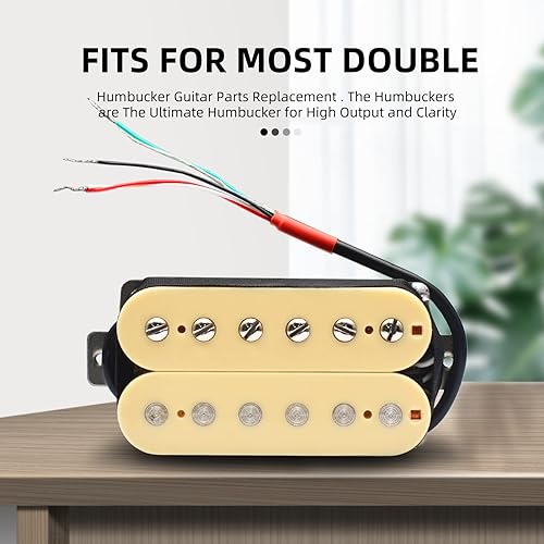 Miniatura 3 de Humbucker Alnico 5 Pastilla de guitarra eléctrica Humbucker Pastilla de doble bobina Alnico V Piezas de guitarra (negro)