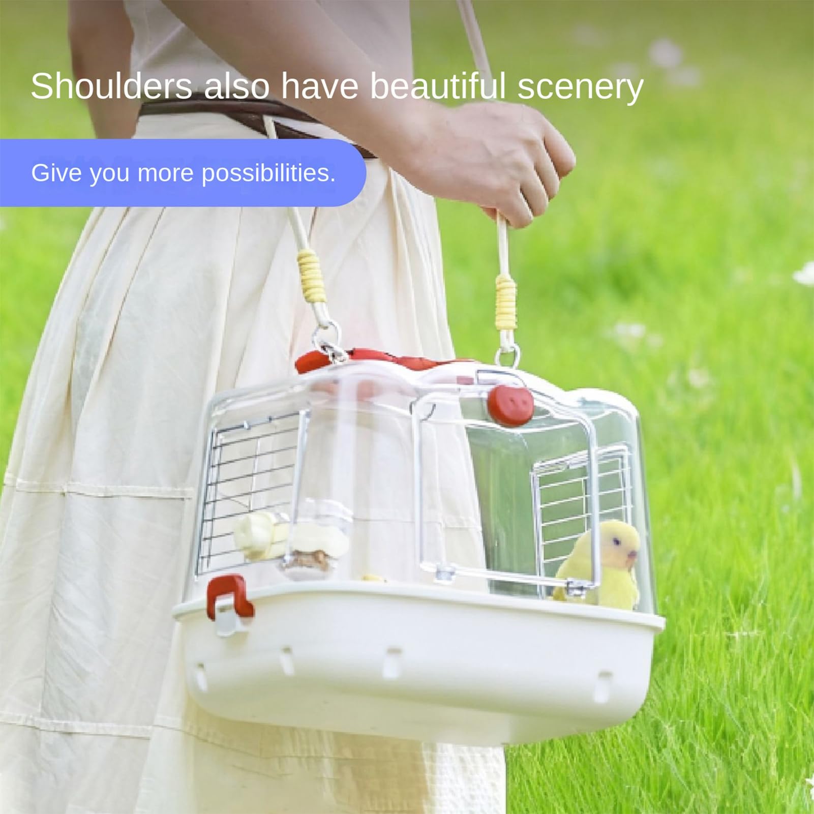 Jaula de Viaje para Aves Bolso Transportador Transpirable para Loros | ملمع شفاه متغير اللون للنساء para Ninfas en Excursiones