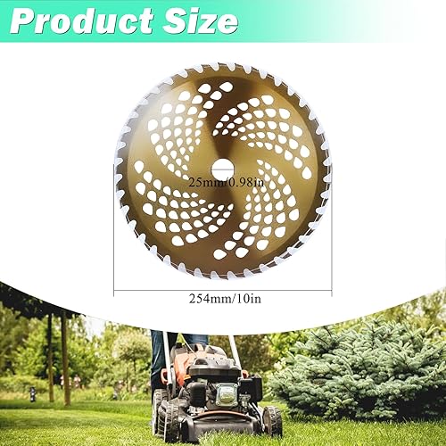 Miniatura 3 de Adefol Cortador de cepillo, herbicida de agujero interior de 1 pulgada, cabezal de hoja de 40 dientes compatible con la mayoría de modelos de