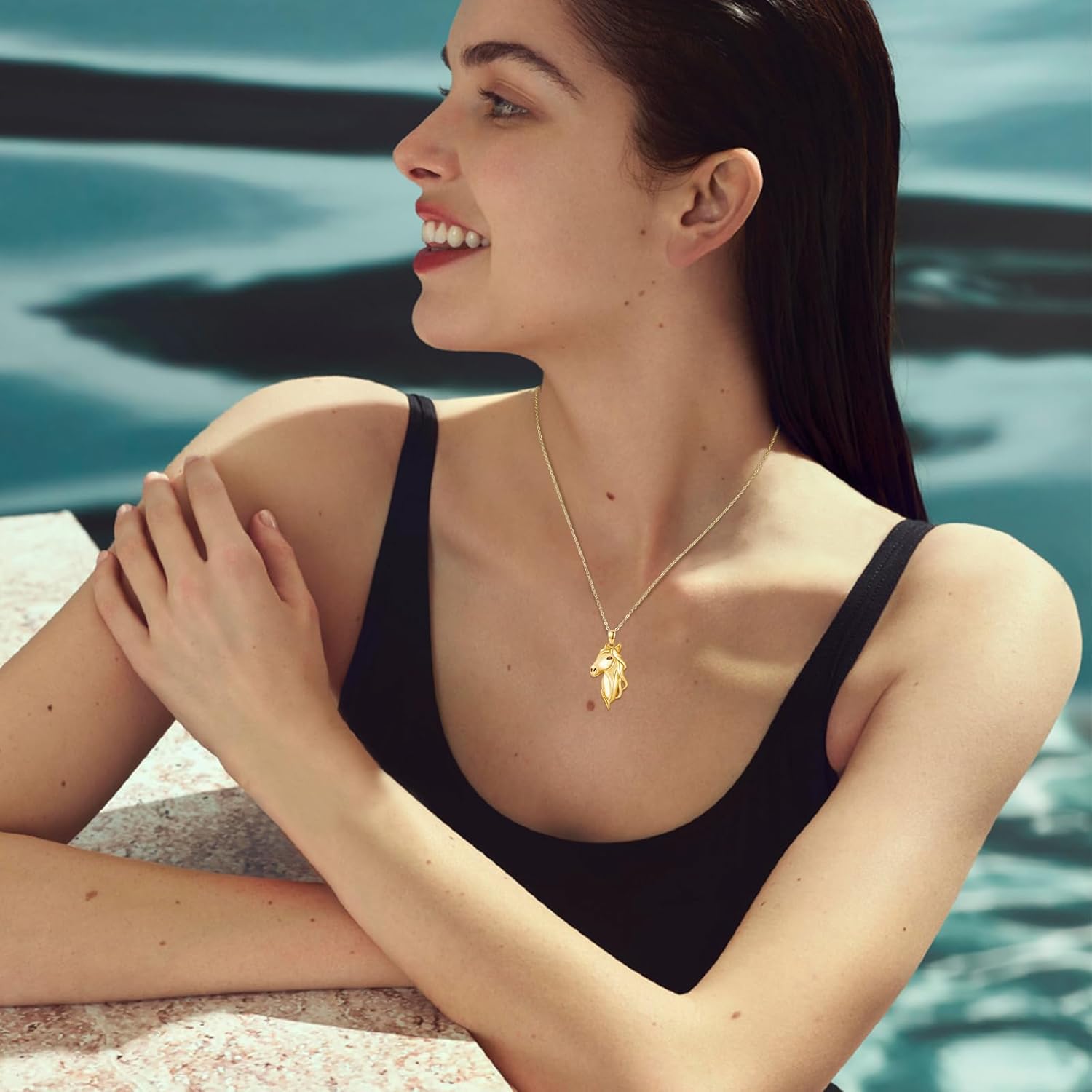 Horse Necklace for Women Girls 925 Sterling Silver Horse Pendant Necklace Horse Crystal Necklace Horse Jewelry Gift for Women Teen Girls Horse Lover - Image 3