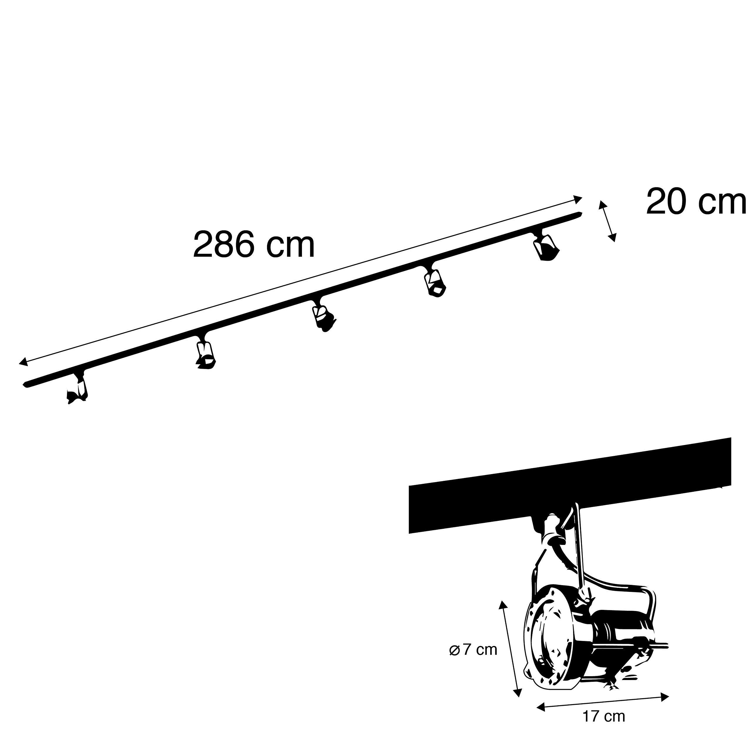 QAZQA suplux - Moderno - 5 luce - L 2860 mm - Nero - Moderno - Soggiorno I Camera da letto I Sala da Pranzo I Cucina