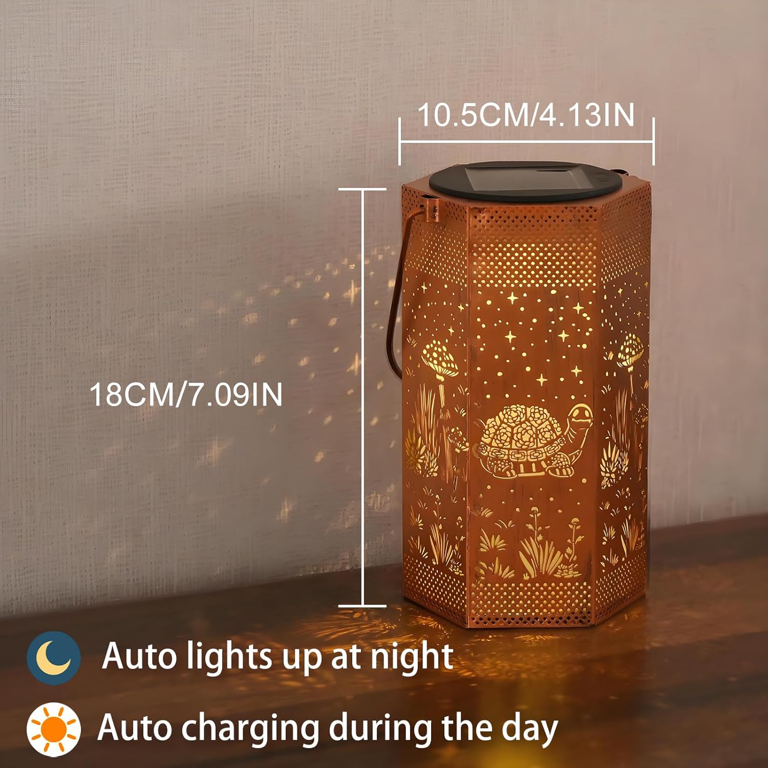 2 Pack Turtles Solar Lantern Outdoor Waterproof - Mothers Day Gifts for Mom Grandma - Birthday Day Gifts for Women, Garden Decor Solar Lights Outdoor
