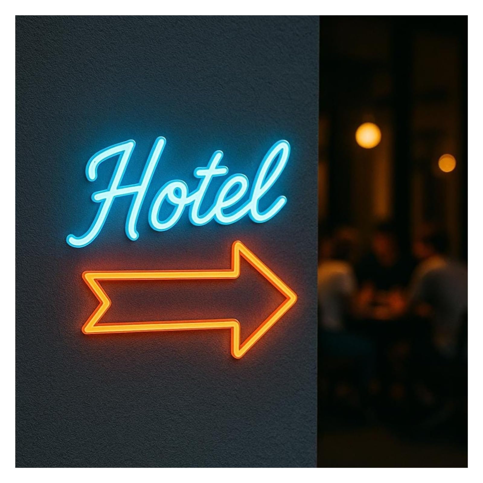 RONGCH Hanging Art Signs Hotel Neon Sign Shop Arrow On The Light Decor 40cm(A)