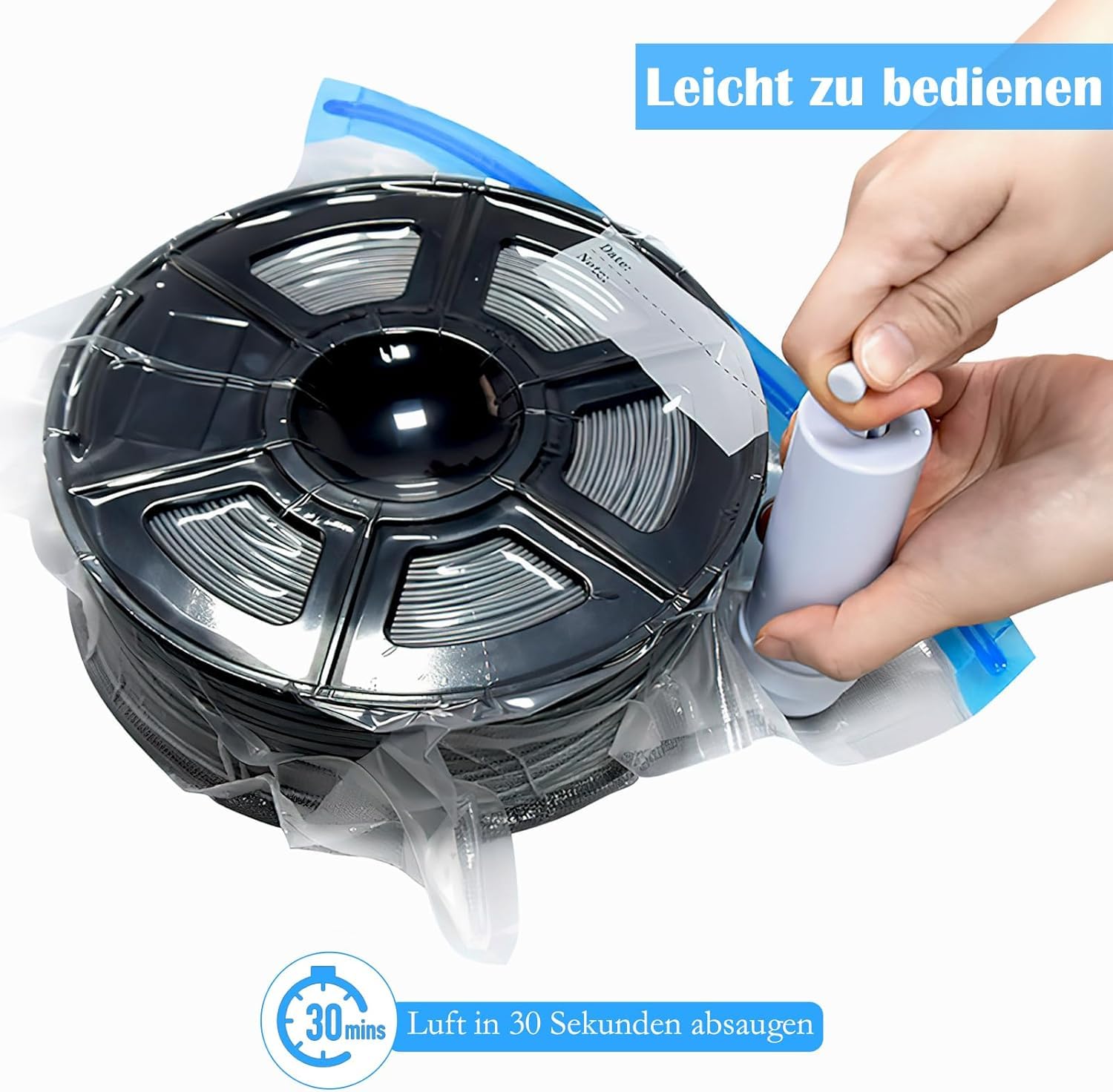 12 sztuk worków próżniowych wielokrotnego użytku do filamentu do drukarki 3D, zestaw próżniowy, odporny na wilgoć, szczelne, próżniowe worki kompresyjne, ochrona przed wilgocią, do przechowywania