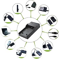 Vista 6 de Cargador de batería micro USB delgado inteligente para cámara digital Sanyo Xacti VPC-T1495, VPC-T1496, VPC-TP1000