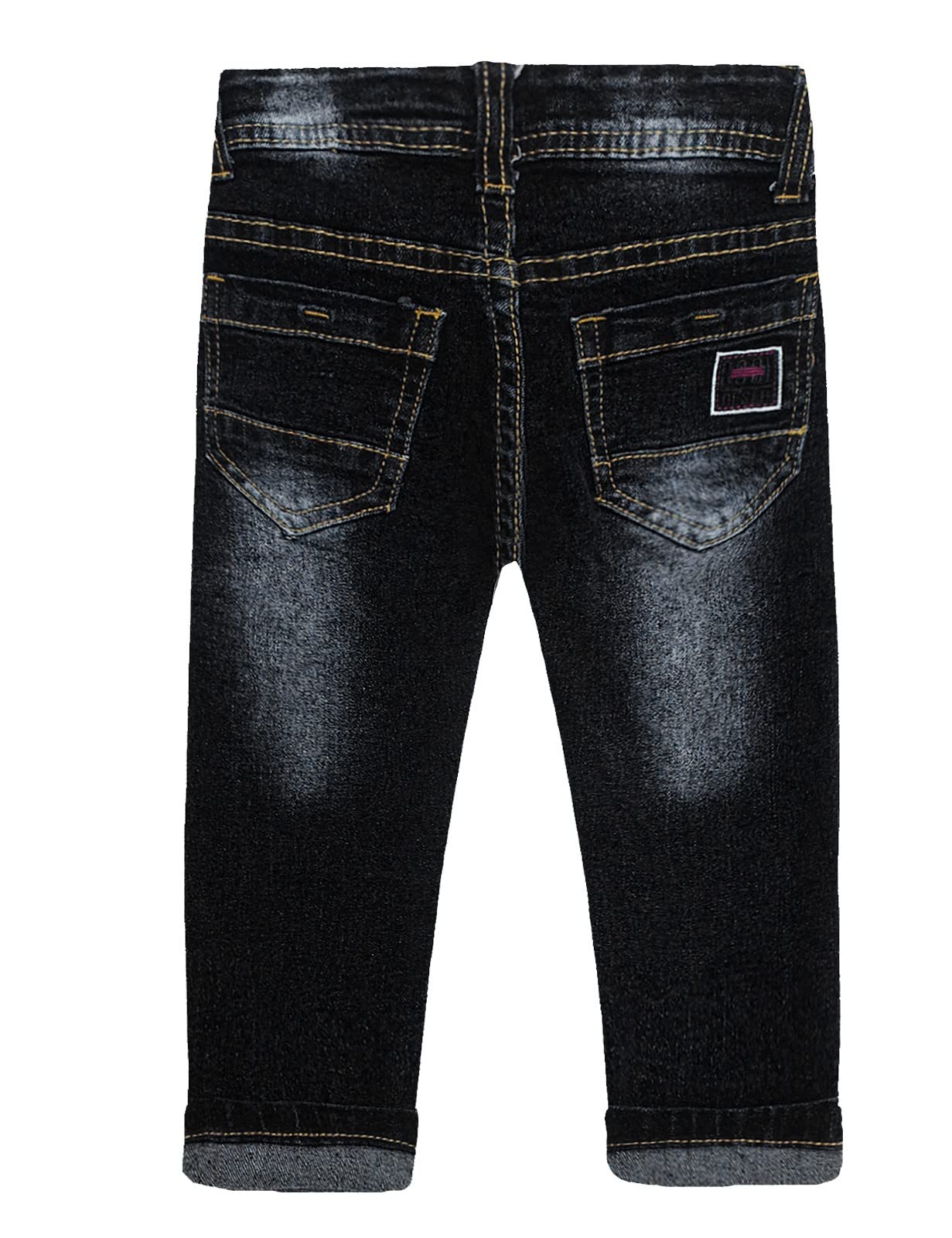 KIDSCOOL SPACE Jeans pour bébés Filles avec Bande élastique à l'intérieur d'un Pantalon en Denim déchiré