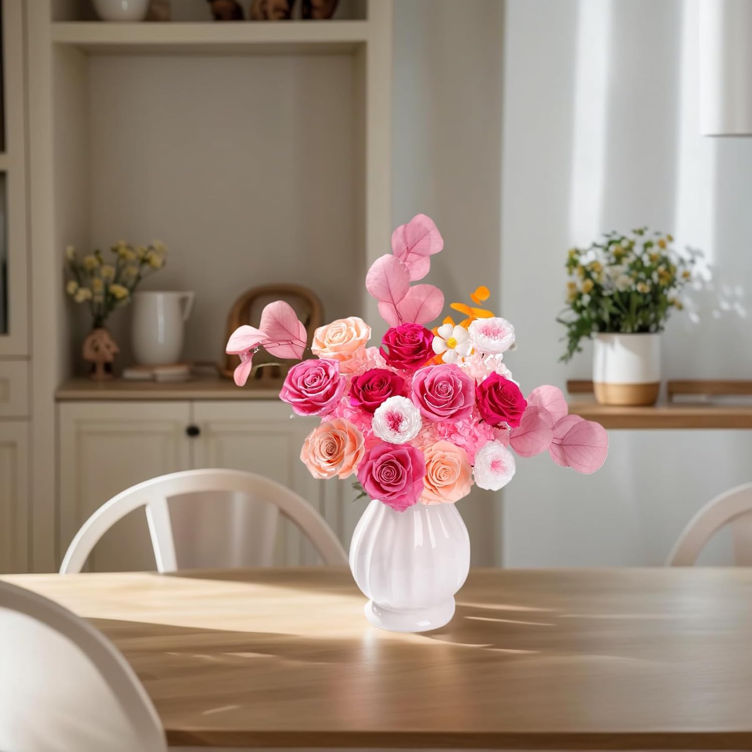 Lovenfold Preserved Flowers Bouquet 12 Mixed Multi-Color Roses for Delivery, Birthday Flowers Rose Gifts for Women Mom Grandma