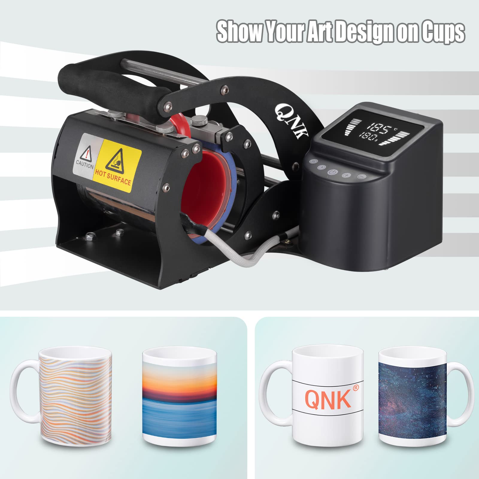 QNK Mug Heat Press, Mini Cup Press Machine for Mug DIY Sublimation 11
