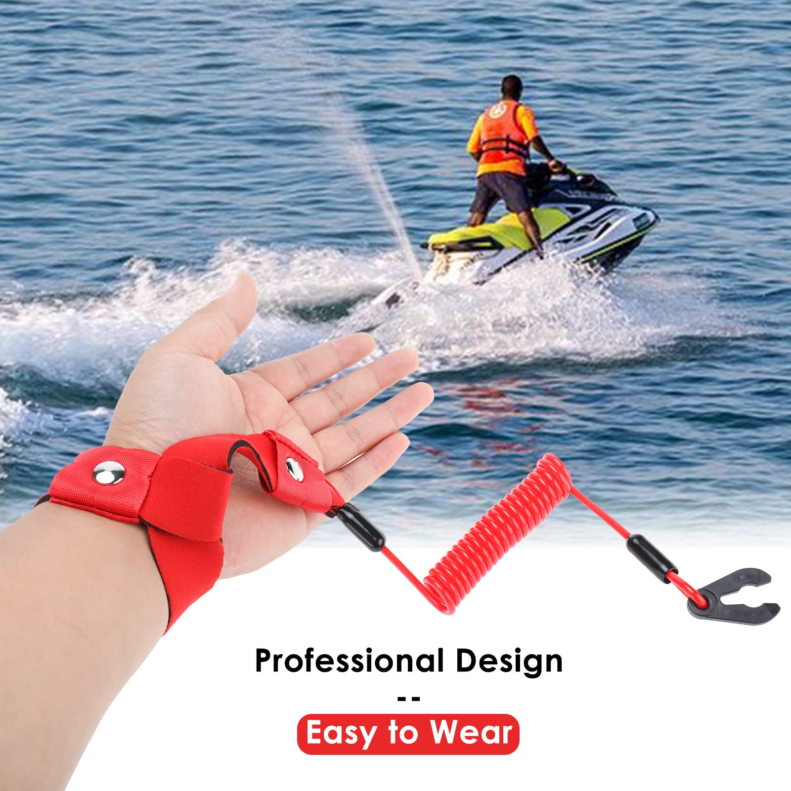 Boat Key Float Boat Kill Switch Lanyard Boat Engine Emergency Stop Kill  Switch Lanyard For Yamaha Jet Skis Replacement For EW2 68348 00 00 Marine  Safety Tether Replacement Waverunner Accessories