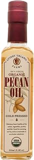 Guidry Organic Farms - Pecan Oil (8.5oz/250mL), USDA Certified Organic Pecan Oil Keto Friendly,For Cooking,Salads, Cold-Pressed,Highest Smoke Point of 470.Hand Made with Love
