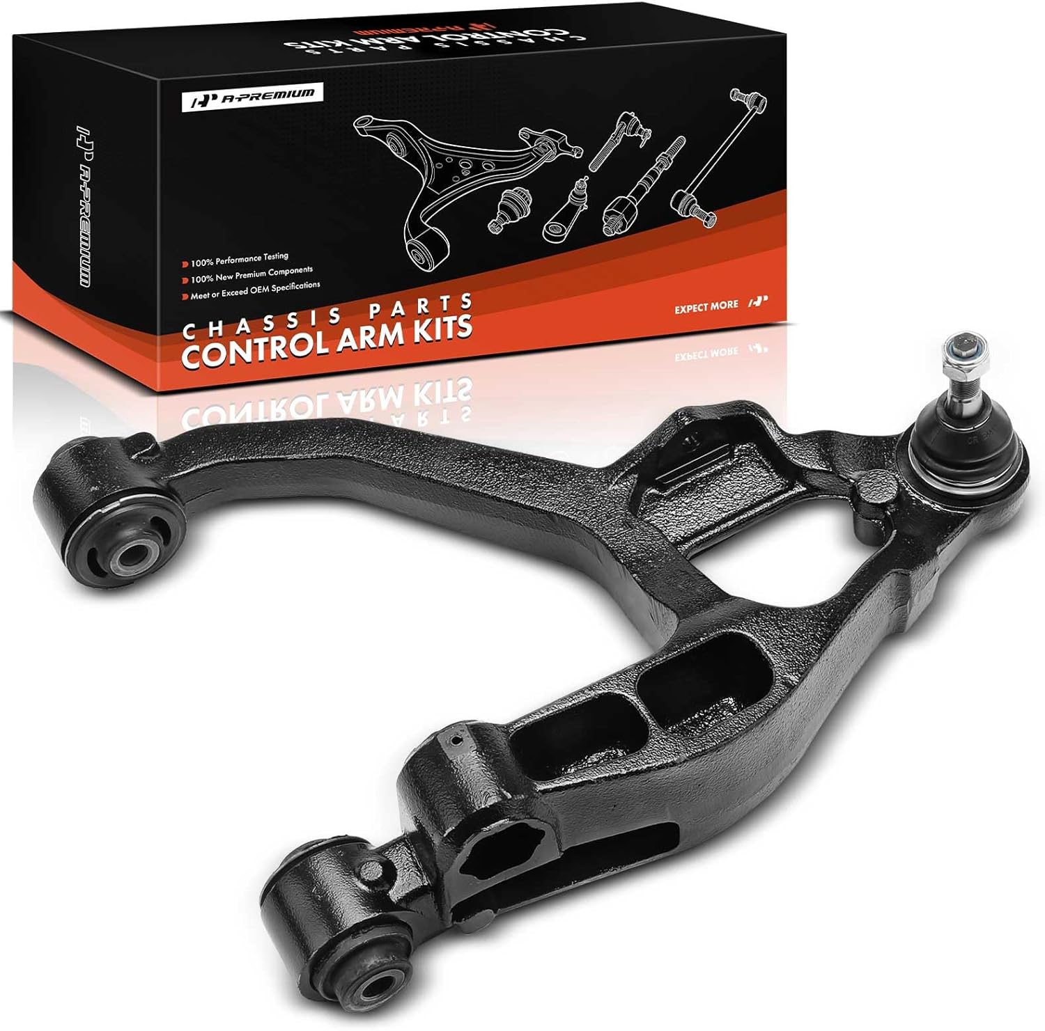 A-Premium Front Left Lower Control Arm, with Ball Joint & Bushing, Compatible with Dodge Durango 2004-2009 & Chrysler Aspen 2007-2009