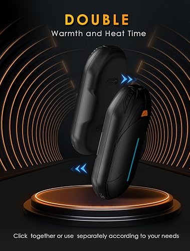Miniatura 2 de Hand Warmers Rechargeable 2 Pack, Electric Hand Warmers with 20Hrs Long Heating, 2 in 1 Portable Handwarmers Cordless USB Pocket Hands Heater