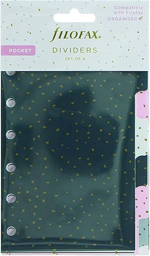 Miniatura 2 de Filofax Accesorio organizador, tamaño de bolsillo, colección confeti, divisores con pestañas, juego de seis (B132704)