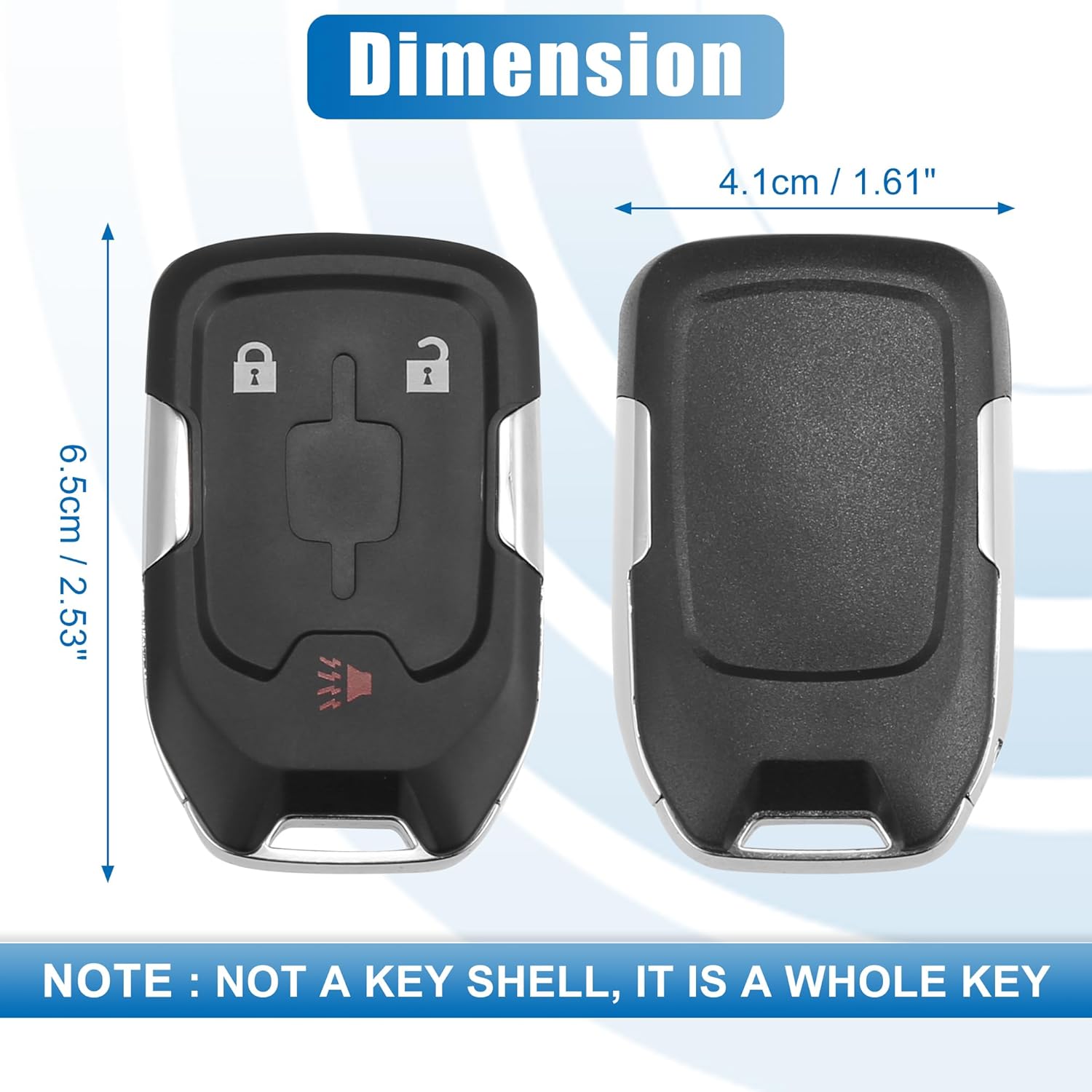 X AUTOHAUX 3 Button Car Keyless Entry Remote Control Replacement Key Fob Proximity Smart Fob HYQ1AA for GMC Terrain 2018-2021 315MHz