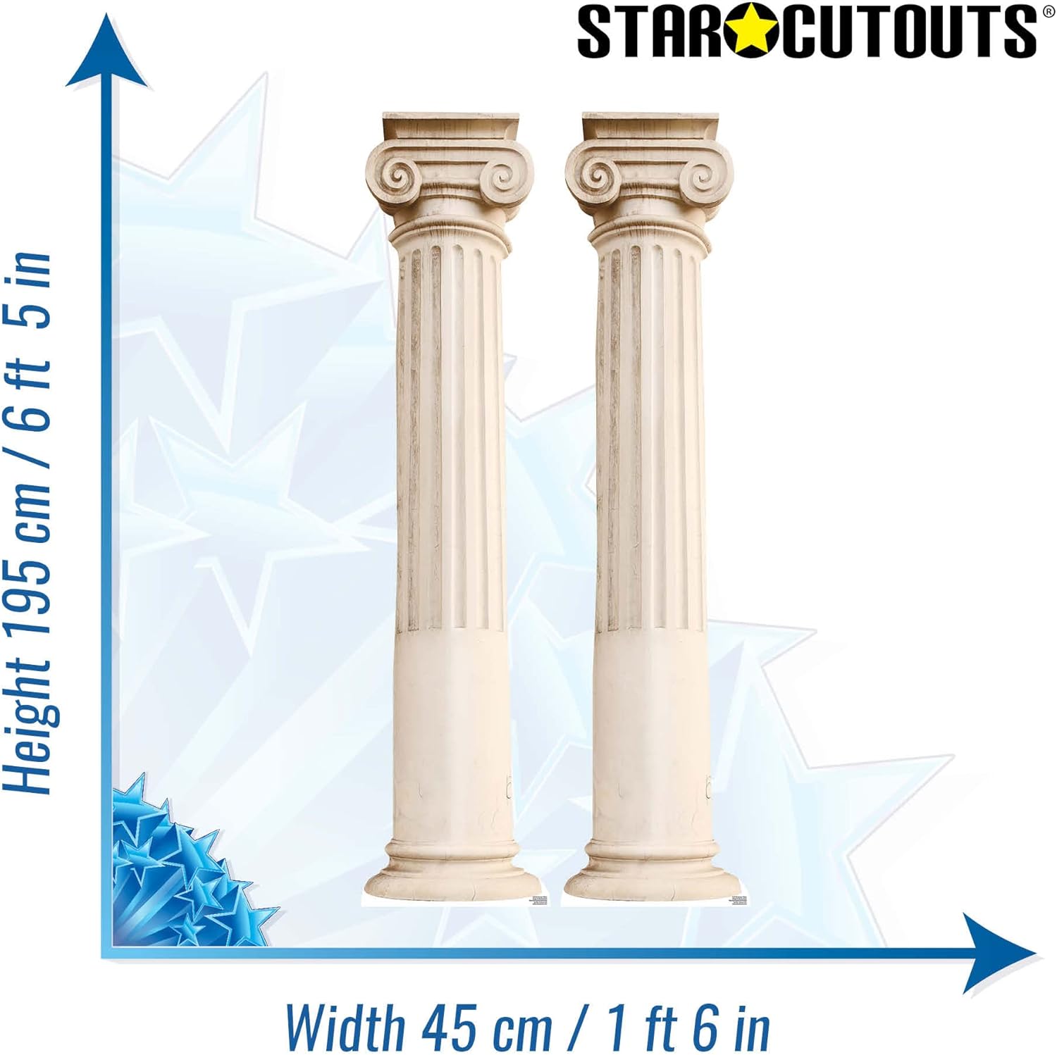 STAR CUTOUTS SC4150 Two Roman Pillars Large Cardboard Cutouts Ancient Greece/Rome/Greek Theme