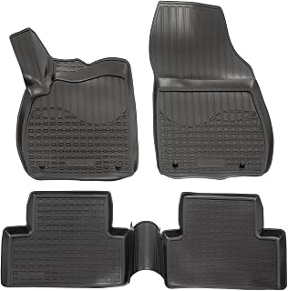 | 3D Rubber Mats, Car Mats, Floor Mats Compatible with Zafira C Tourer 2011-2019, Personalised Fit High Rim Approx 4-5cm, All-weather, 4 Pieces, Premium Quality