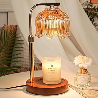 Funistree Candle Warmer Lamp for Yankee Candles, Height Adjustable Candle Heater Lamps with Timer, Christmas Birthday Gifts for Women Mom, House Warming New Home Room Decor, with 2 Bulbs
