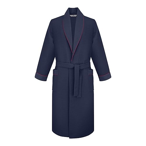 Revise RE-519 - Accappatoio da uomo, universale, 100% cotone, motivo