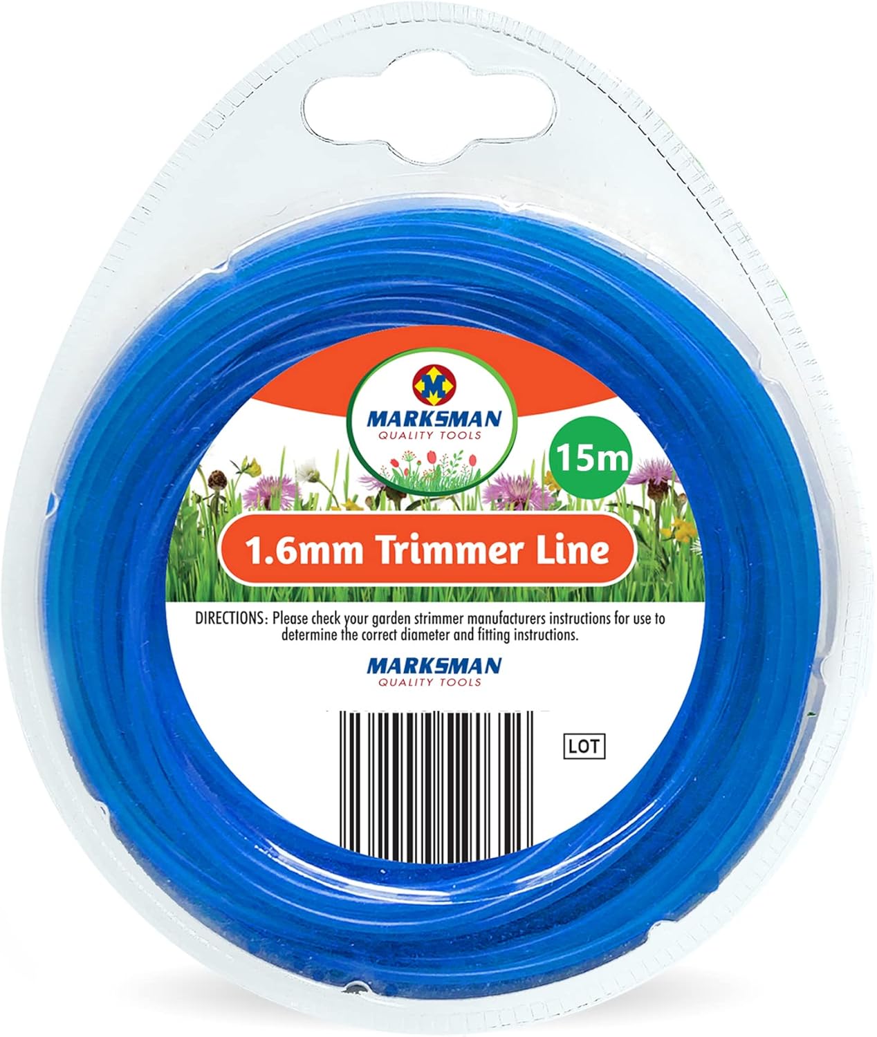 VONRUSSUK 15M Garden Strimmer Trimmer Line Cord 1.2mm 1.6mm 2mm Nylon