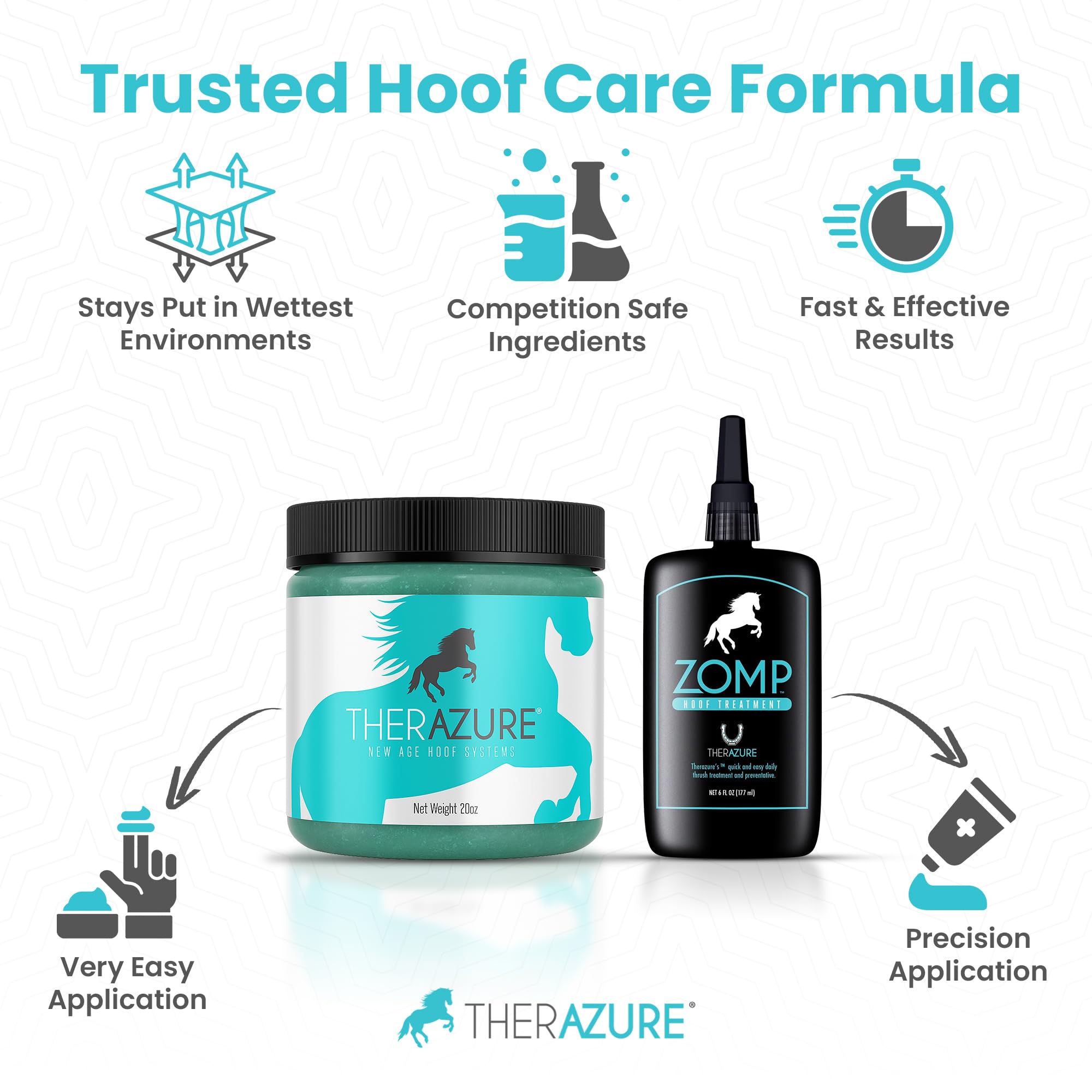 Horse Hoof Thrush Treatment Clay & Zomp Hoof Treatment Liquid – Effective Dual-Action Formula for Supporting Hoof Health & Hygiene – Long-Lasting Protection & Deep Penetration - image 2