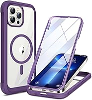 Vista 426 de Miracase Glass Series - Funda magnética para iPhone 15, compatible con MagSafe, de cuerpo completo, protector de pantalla de vidrio 9H integrado